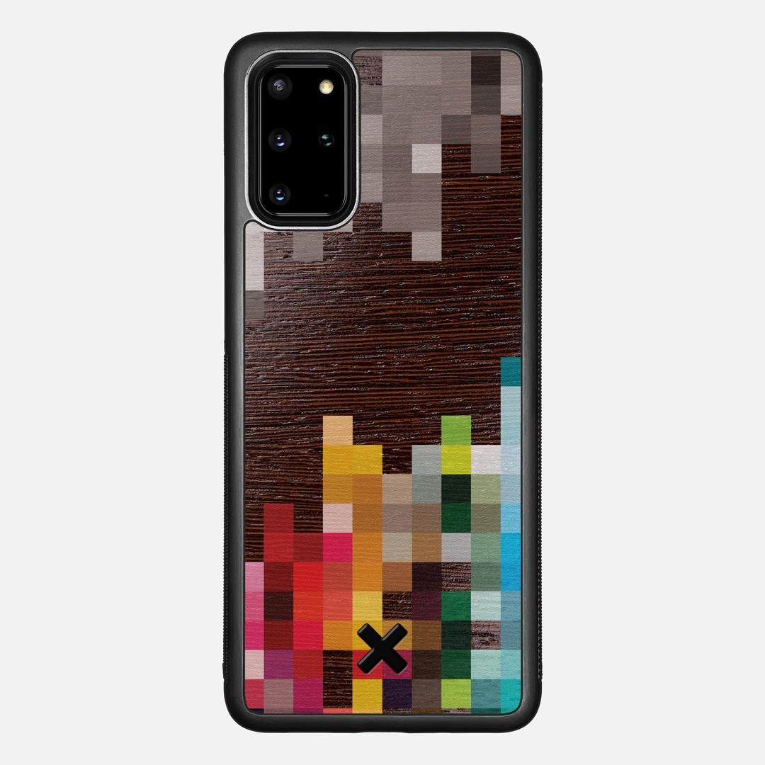 Pixelation Case for the Samsung Galaxy S20 Plus featuring a UV Printed Wenge Wood backer with the Keyway X Mark#Phone Model_Galaxy S20 Plus