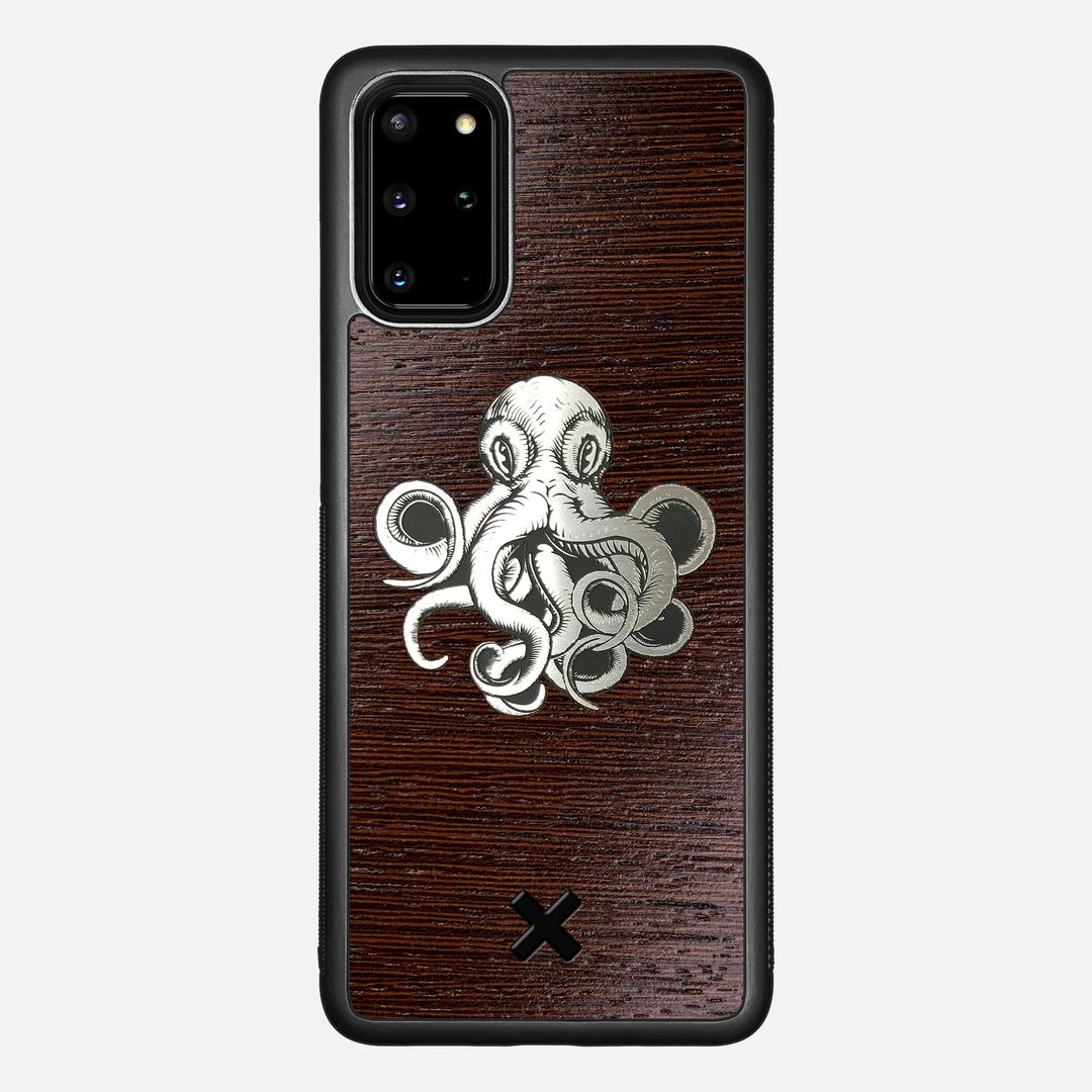Prize Kraken Case for the Samsung Galaxy S20 Plus featuring an Engraved Silver and Wenge Wood backer with the Keyway X Mark#Phone Model_Galaxy S20 Plus