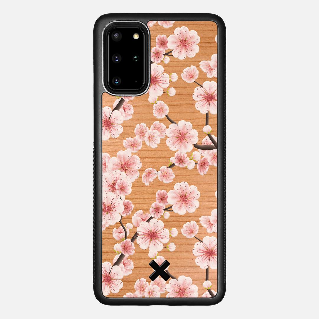 Sakura Case for the Samsung Galaxy S20 Plus featuring a UV Printed Cherry Wood backer with the Keyway X Mark#Phone Model_Galaxy S20 Plus