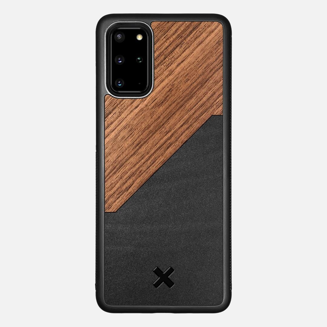 Walnut Rift Case for the Samsung Galaxy S20 Plus featuring a Genuine Leather and Walnut Wood backer with the Keyway X Mark#Phone Model_Galaxy S20 Plus