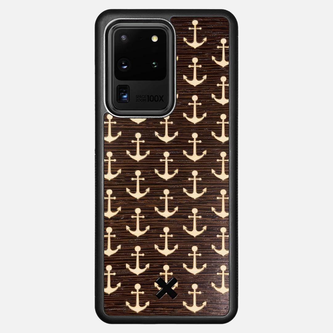 Anchor Case for the Samsung Galaxy S20 Ultra featuring a Maple and Wenge Wood backer with the Keyway X Mark#Phone Model_Galaxy S20 Ultra
