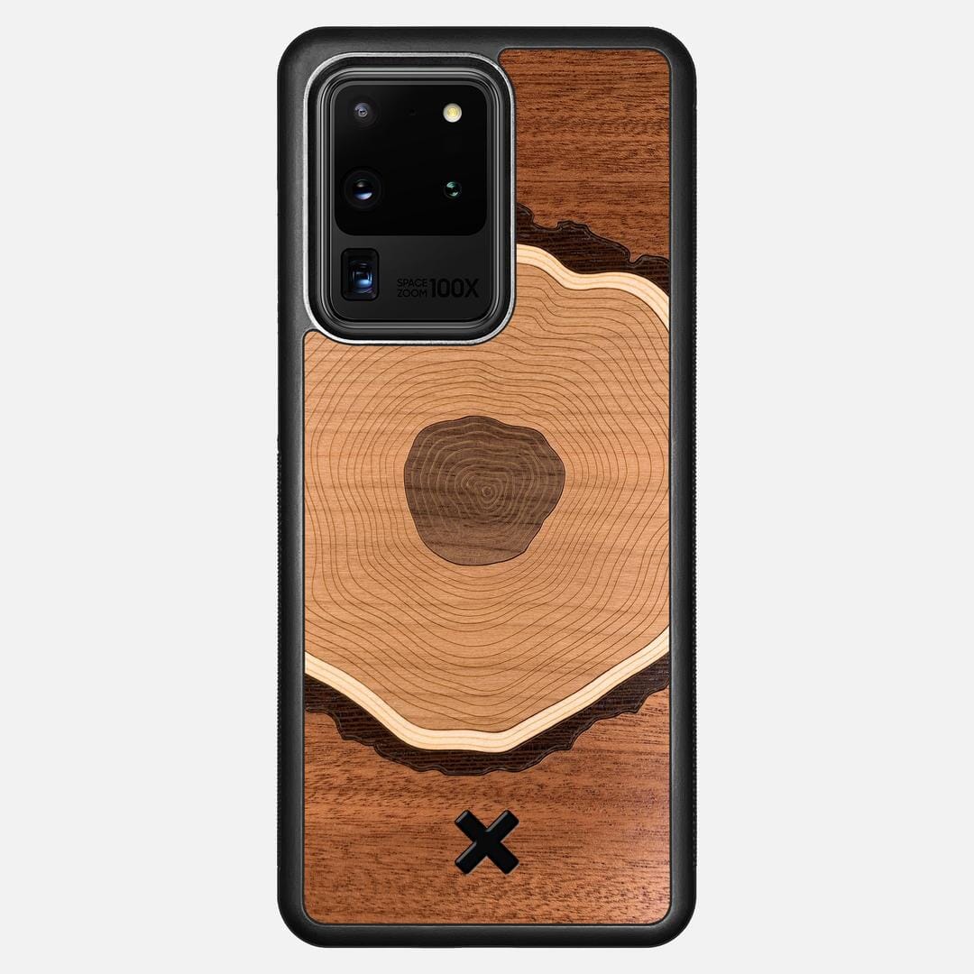 Arbor Case for the Samsung Galaxy S20 Ultra featuring a Sapele, Wenge, Maple, Cherry, and Walnut Wood backer with the Keyway X Mark#Phone Model_Galaxy S20 Ultra