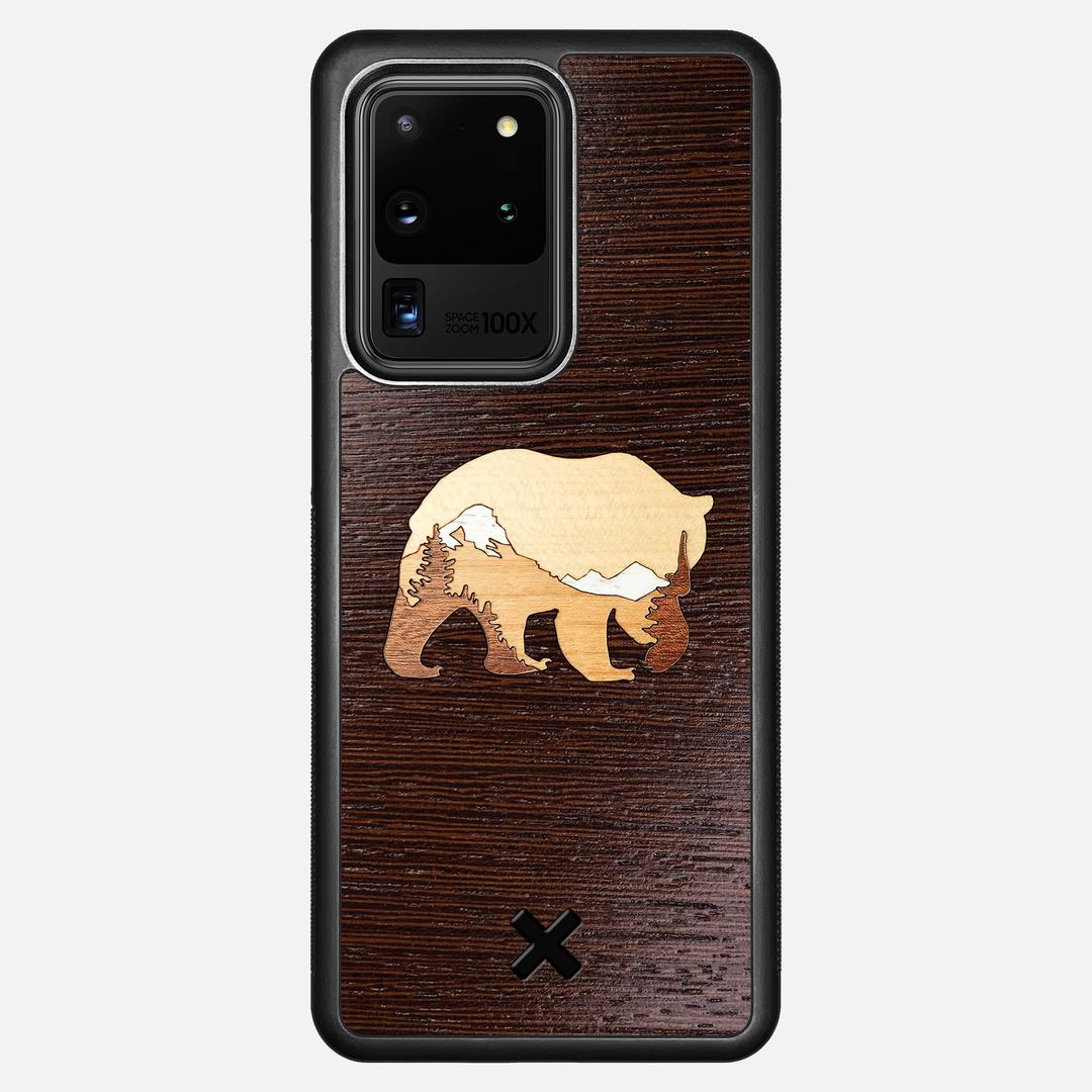 Bear Mountain Case for the Samsung Galaxy S20 Ultra featuring a Wenge, Maple, Cherry, and Sapele Wood backer with the Keyway X Mark#Phone Model_Galaxy S20 Ultra