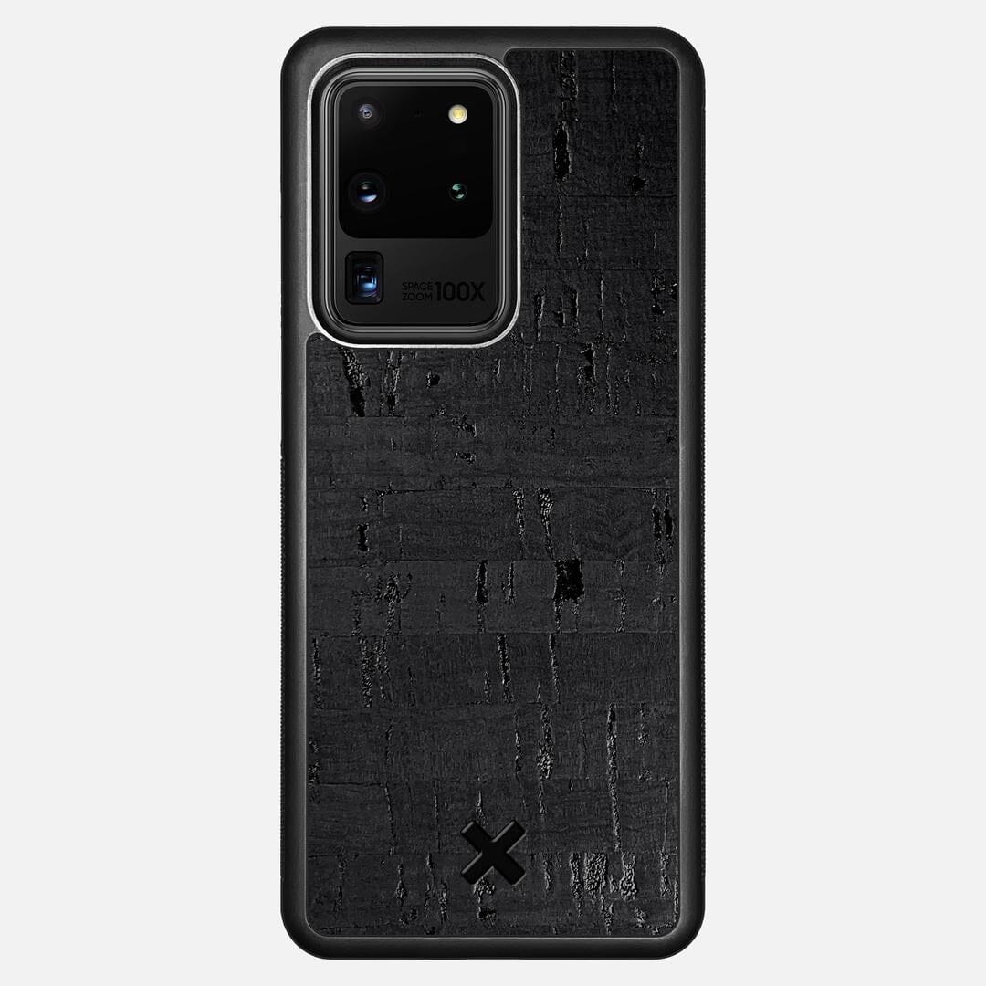 Black Cork Case for the Samsung Galaxy S20 Ultra featuring a Genuine Cork backer with the Keyway X Mark#Phone Model_Galaxy S20 Ultra
