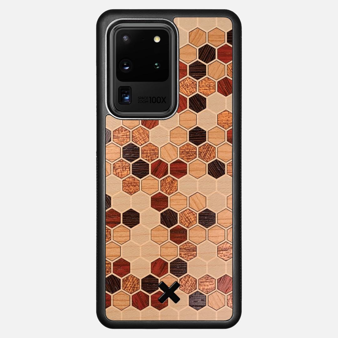 Cellular Case for the Samsung Galaxy S20 Ultra featuring a Maple, Cherry, Sapele, Padauk, and Wenge Wood backer with the Keyway X Mark#Phone Model_Galaxy S20 Ultra