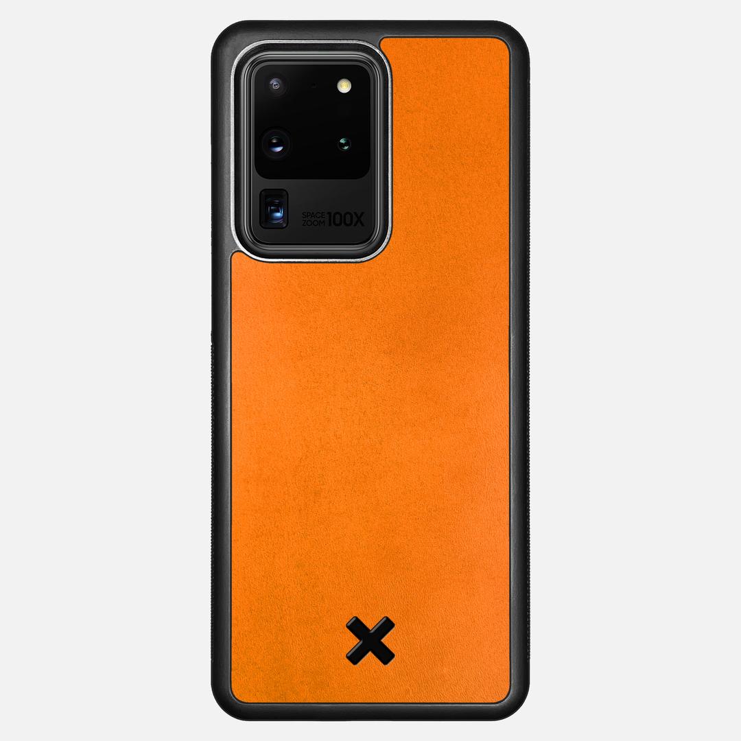 Honey Leather Case for the Samsung Galaxy S20 Ultra featuring a Genuine Leather backer with the Keyway X Mark#Phone Model_Galaxy S20 Ultra