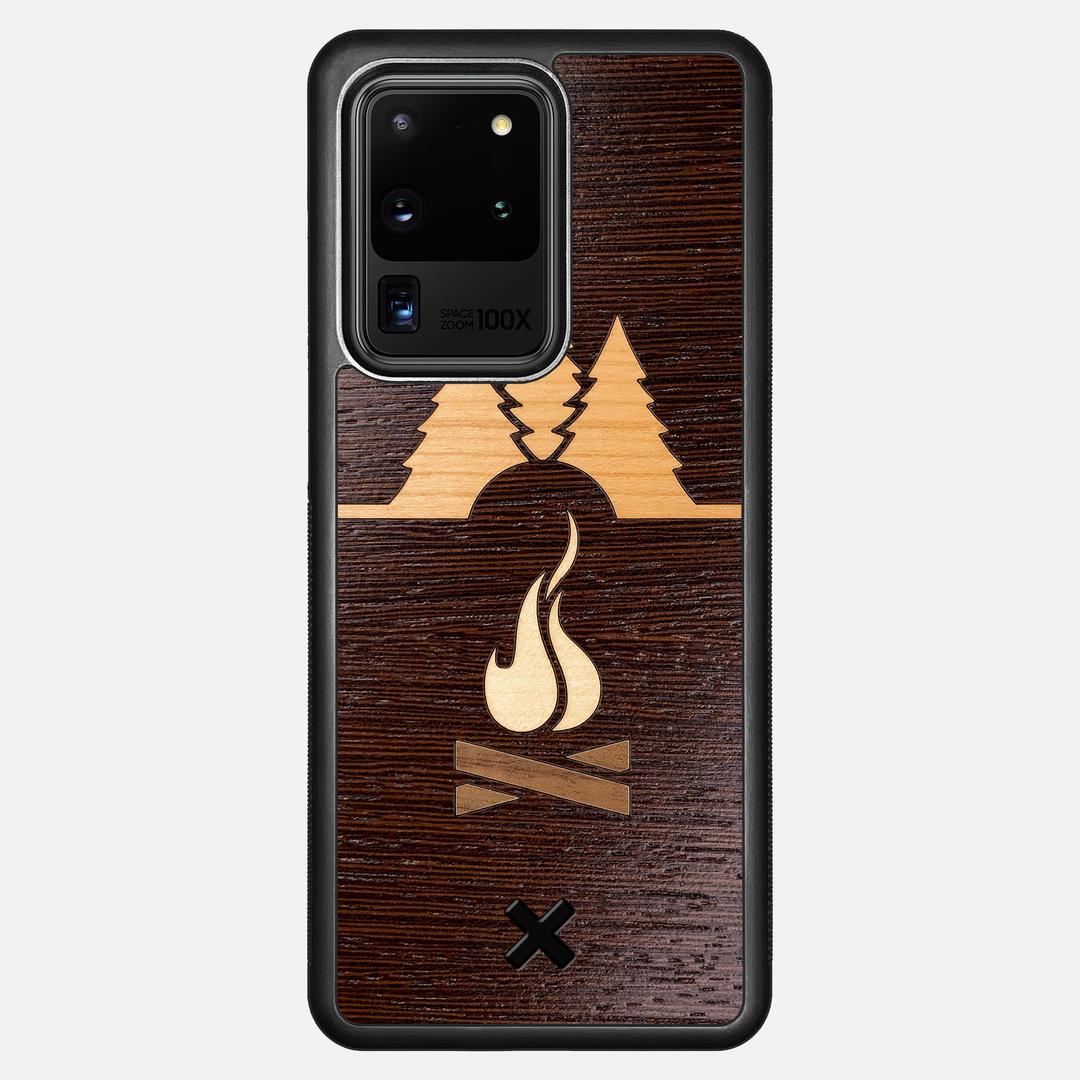 Nomad Case for the Samsung Galaxy S20 Ultra featuring a Wenge, Cherry, Maple, and Walnut Wood backer with the Keyway X Mark#Phone Model_Galaxy S20 Ultra