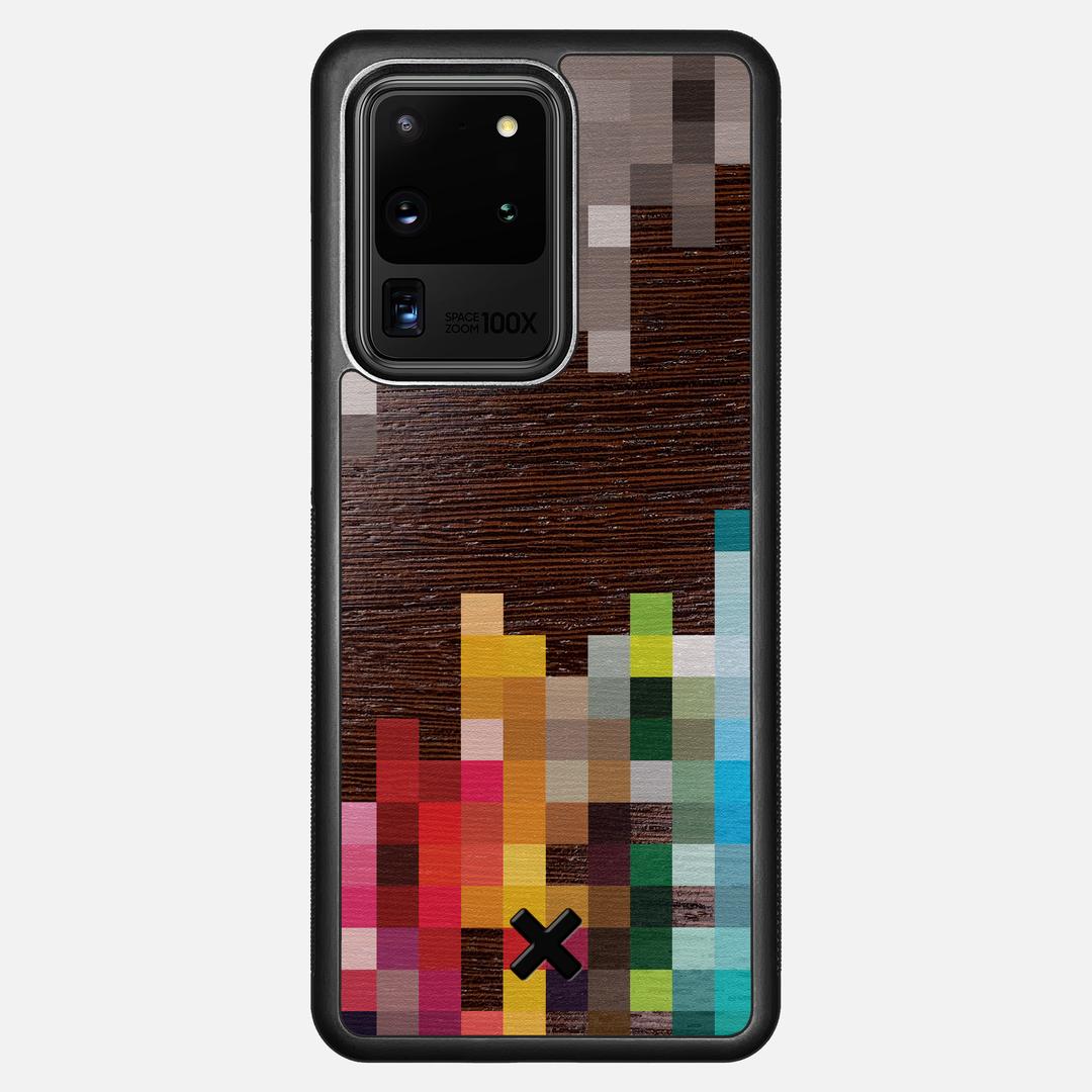 Pixelation Case for the Samsung Galaxy S20 Ultra featuring a UV Printed Wenge Wood backer with the Keyway X Mark#Phone Model_Galaxy S20 Ultra