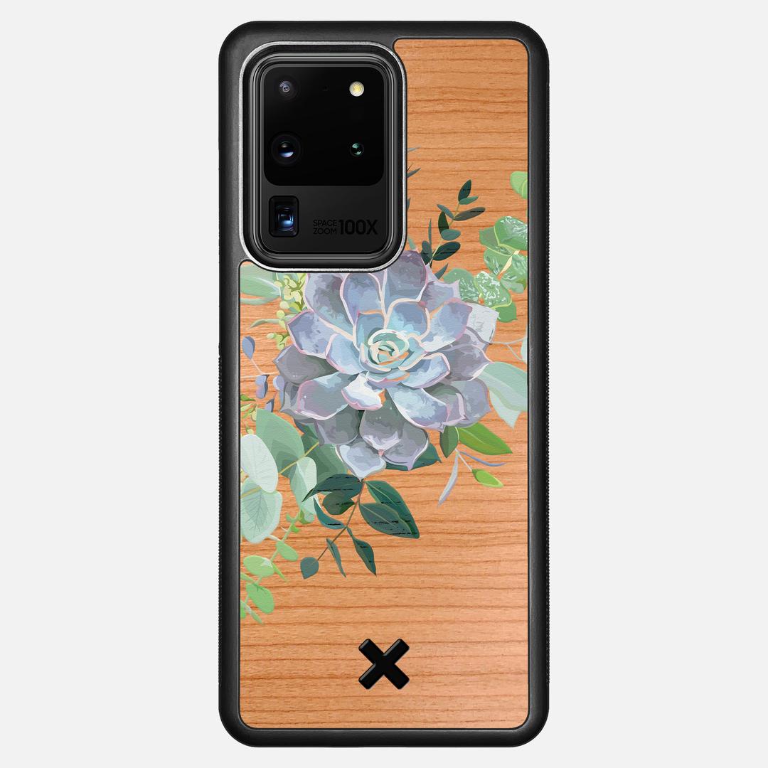 Pollux Case for the Samsung Galaxy S20 Ultra featuring a UV Printed Cherry Wood backer with the Keyway X Mark#Phone Model_Galaxy S20 Ultra