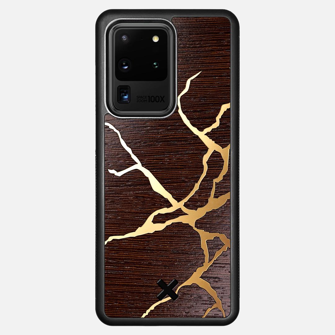 Restore Case for the Samsung Galaxy S20 Ultra featuring a Gold and Wenge Wood backer with the Keyway X Mark#Phone Model_Galaxy S20 Ultra