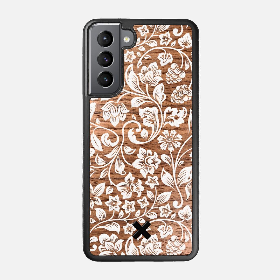 Blossom Case for the Samsung Galaxy S21 featuring a UV Printed Walnut Wood backer with the Keyway X Mark#Phone Model_Galaxy S21