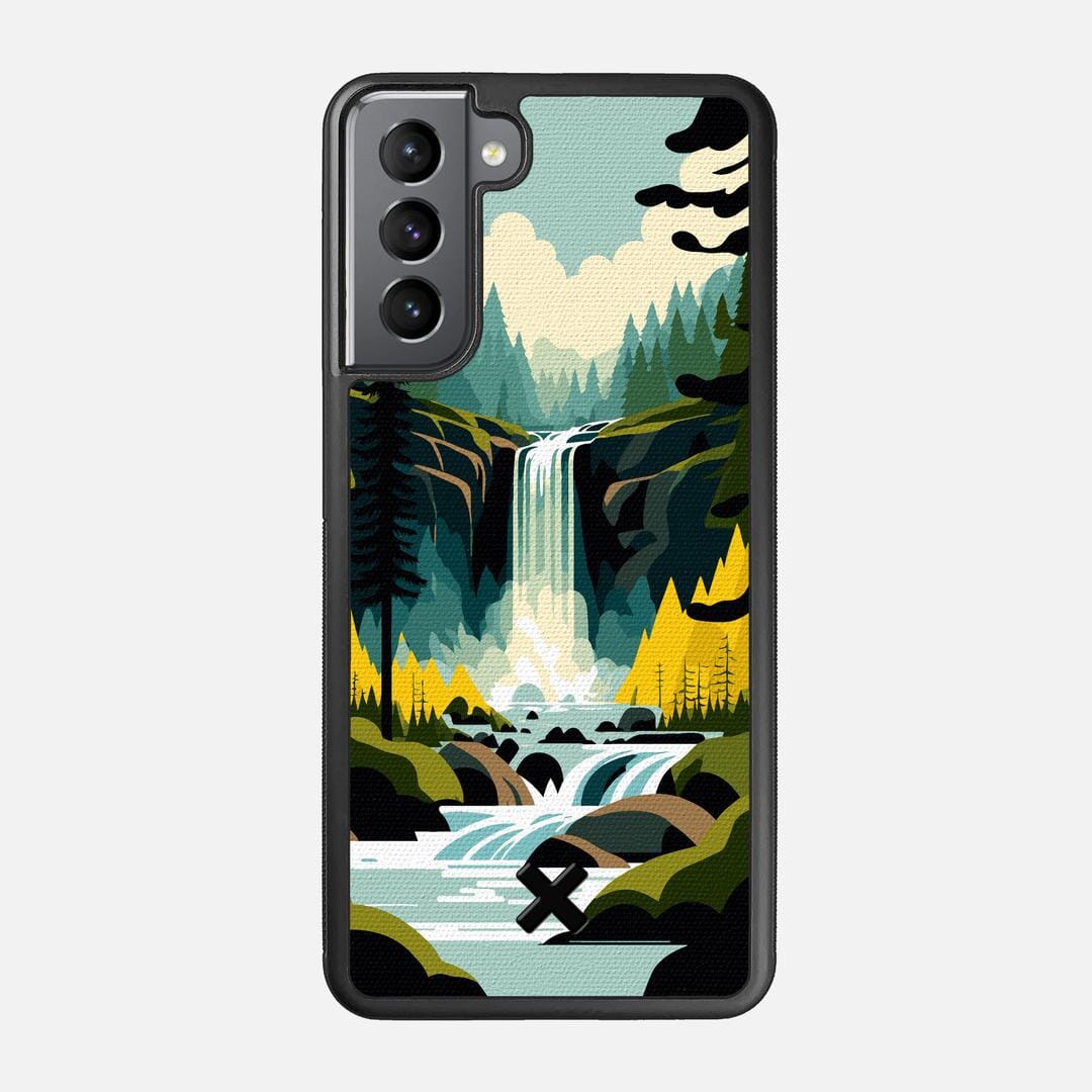 Cascade Case for the Samsung Galaxy S21 featuring a UV Printed Cotton Canvas backer with the Keyway X Mark#Phone Model_Galaxy S21