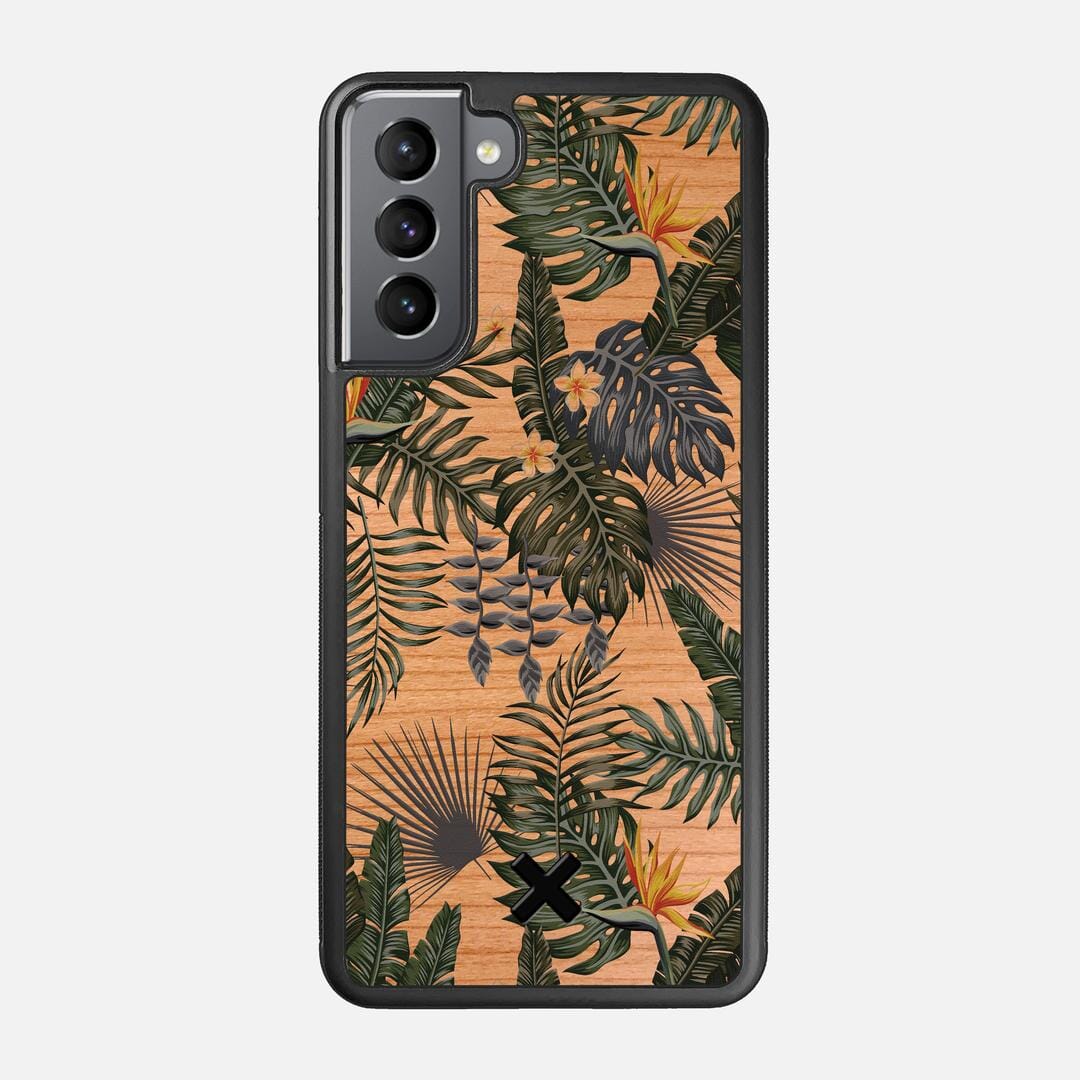Flora Case for the Samsung Galaxy S21 featuring a UV Printed Cherry Wood backer with the Keyway X Mark#Phone Model_Galaxy S21