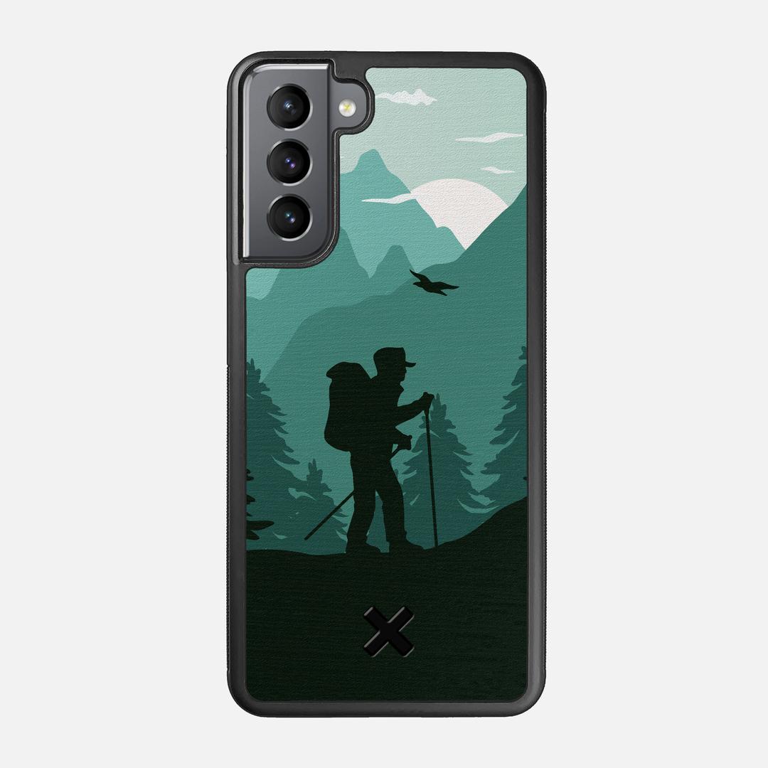Hiker Case for the Samsung Galaxy S21 featuring a UV Printed Wenge Wood backer with the Keyway X Mark#Phone Model_Galaxy S21