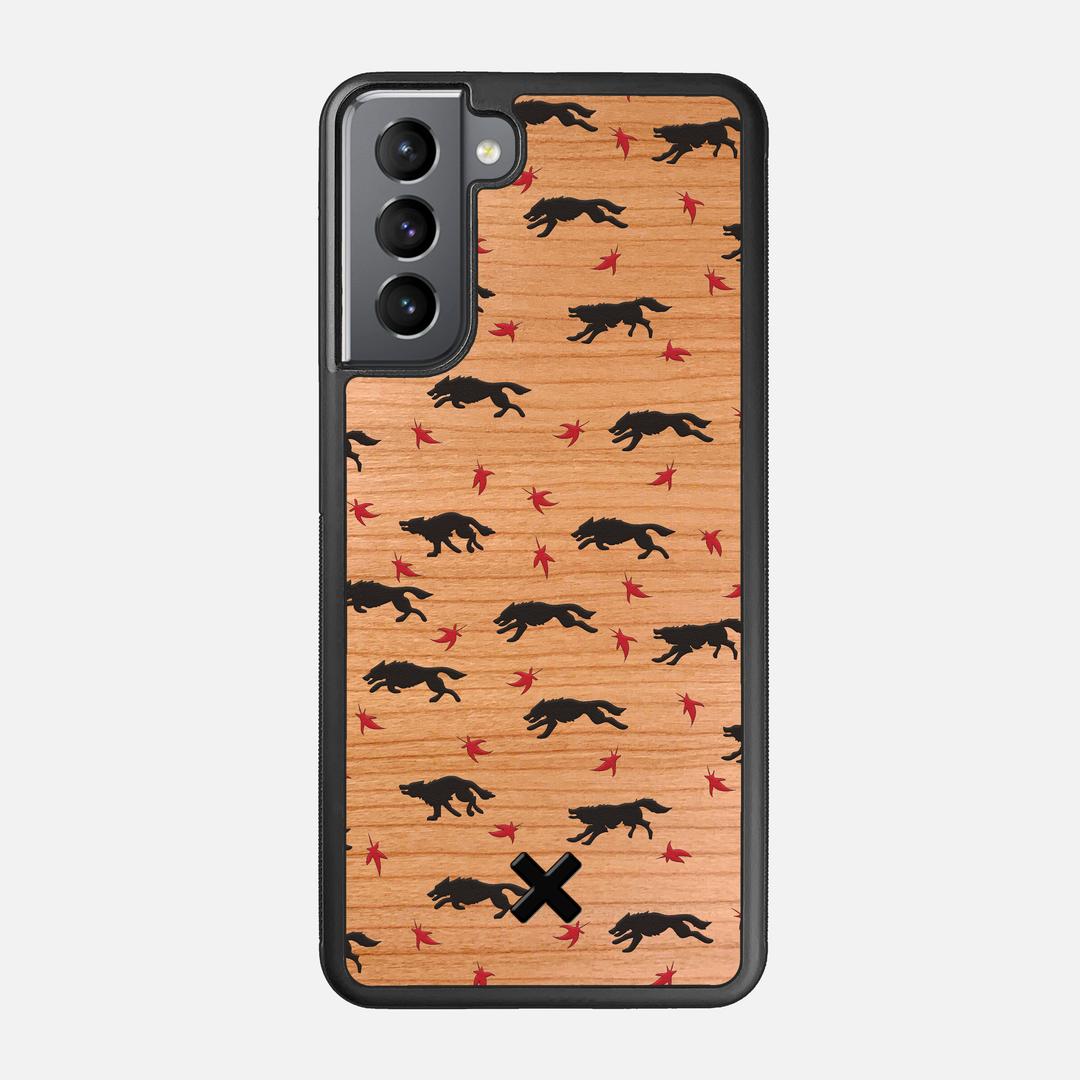 Lupine Case for the Samsung Galaxy S21 featuring a UV Printed Cherry Wood backer with the Keyway X Mark#Phone Model_Galaxy S21