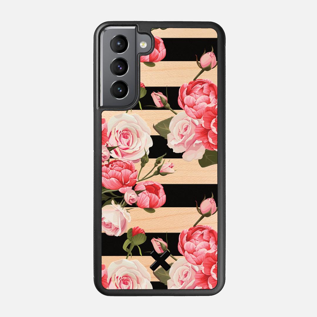 Peony Case for the Samsung Galaxy S21 featuring a UV Printed Maple Wood backer with the Keyway X Mark#Phone Model_Galaxy S21