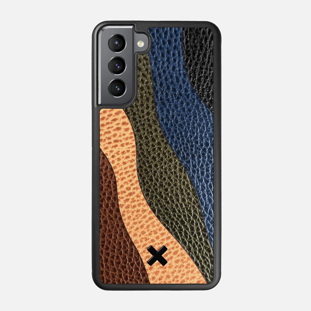 Sable Leather Case for the Samsung Galaxy S21 featuring a Genuine Leather backer with the Keyway X Mark#Phone Model_Galaxy S21
