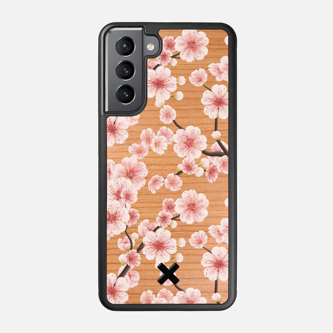 Sakura Case for the Samsung Galaxy S21 featuring a UV Printed Cherry Wood backer with the Keyway X Mark#Phone Model_Galaxy S21
