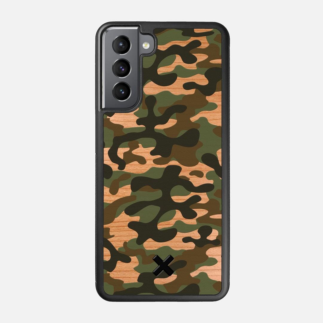 Trooper Case for the Samsung Galaxy S21 featuring a UV Printed and Cherry Wood backer with the Keyway X Mark#Phone Model_Galaxy S21