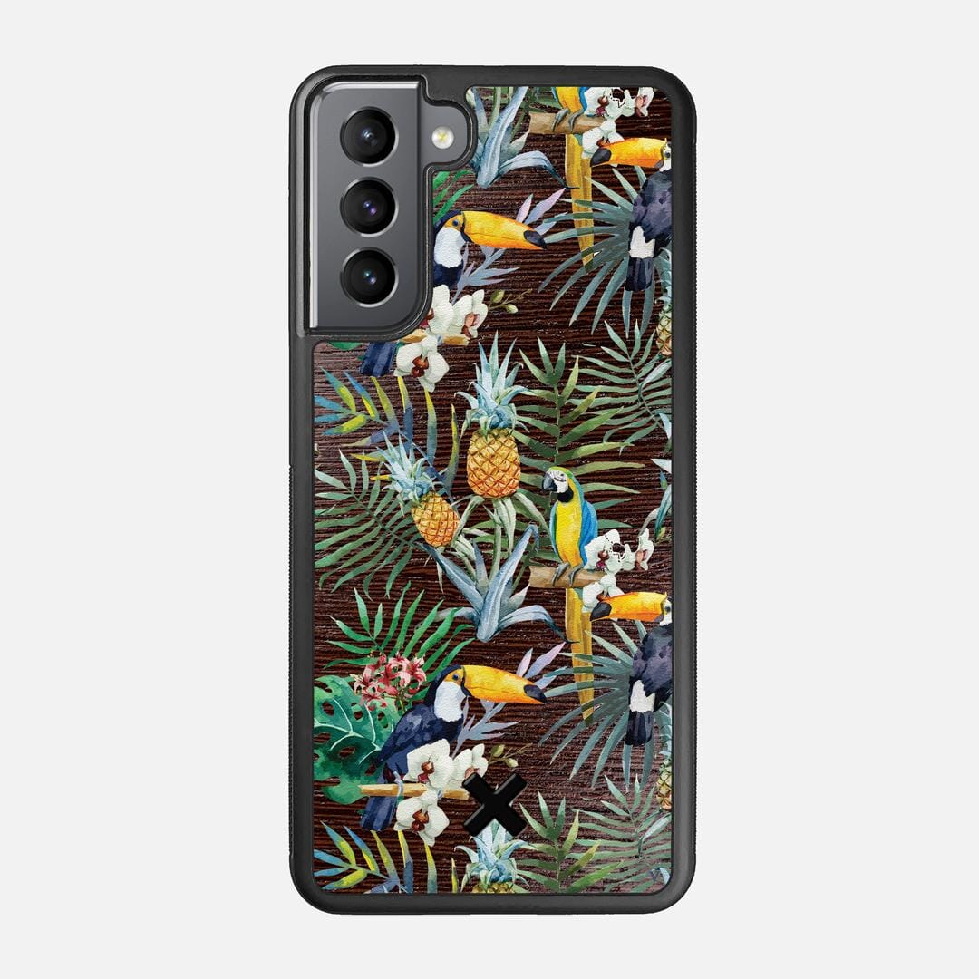 Tropic Case for the Samsung Galaxy S21 featuring a UV Printed and Wenge Wood backer with the Keyway X Mark#Phone Model_Galaxy S21