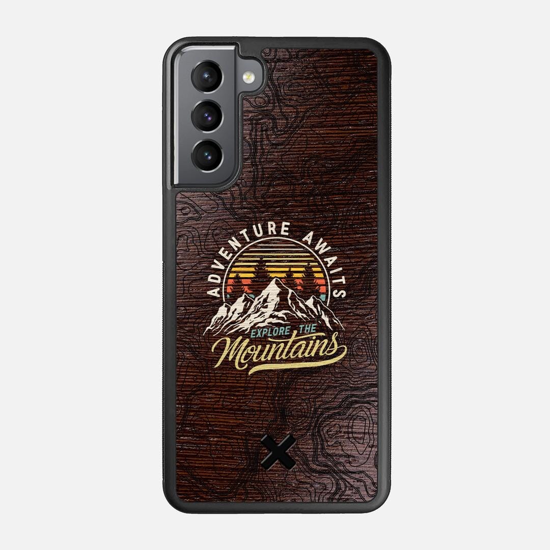 Wanderlust Case for the Samsung Galaxy S21 featuring a UV Printed Wenge Wood backer with the Keyway X Mark#Phone Model_Galaxy S21