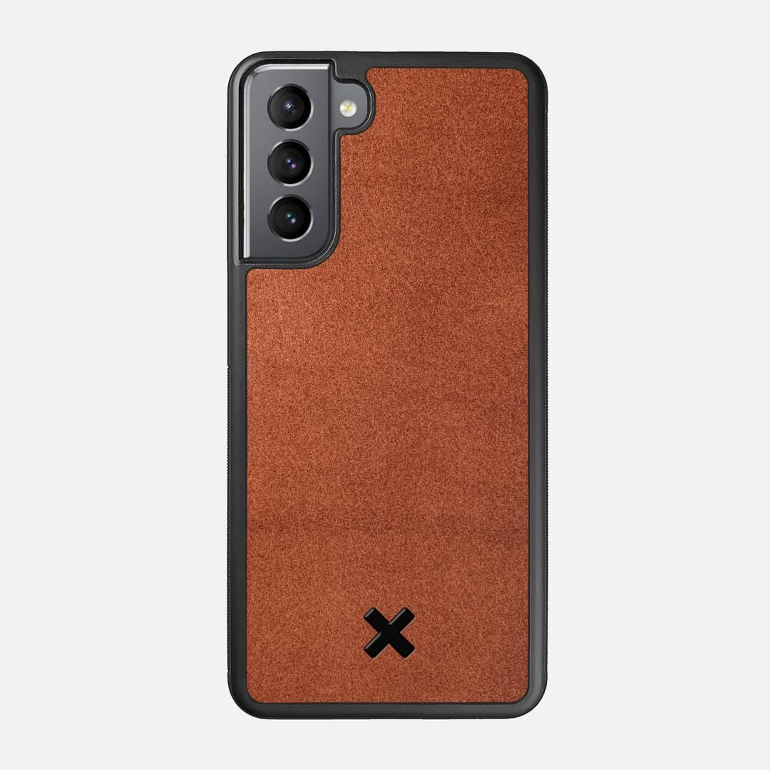Whiskey Leather Case for the Samsung Galaxy S21 featuring a Genuine Leather backer with the Keyway X Mark#Phone Model_Galaxy S21