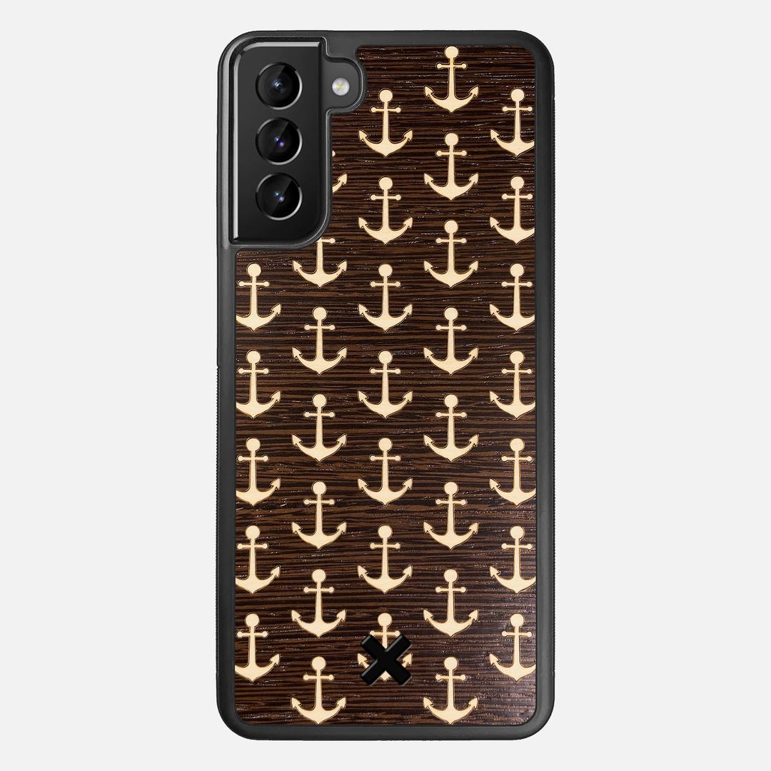 Anchor Case for the Samsung Galaxy S21 Plus featuring a Maple and Wenge Wood backer with the Keyway X Mark#Phone Model_Galaxy S21 Plus