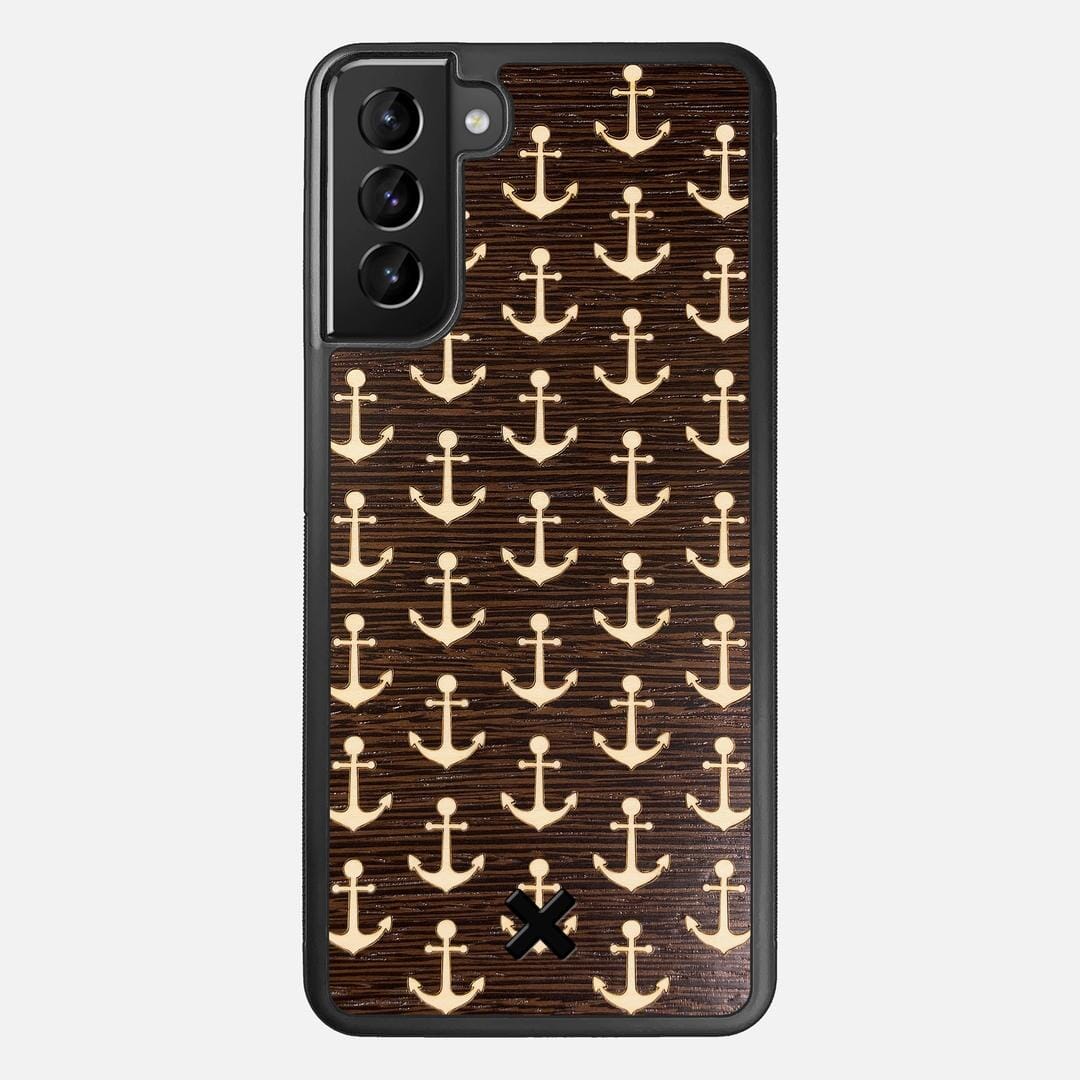 Anchor Case for the Samsung Galaxy S21 Plus featuring a Maple and Wenge Wood backer with the Keyway X Mark#Phone Model_Galaxy S21 Plus