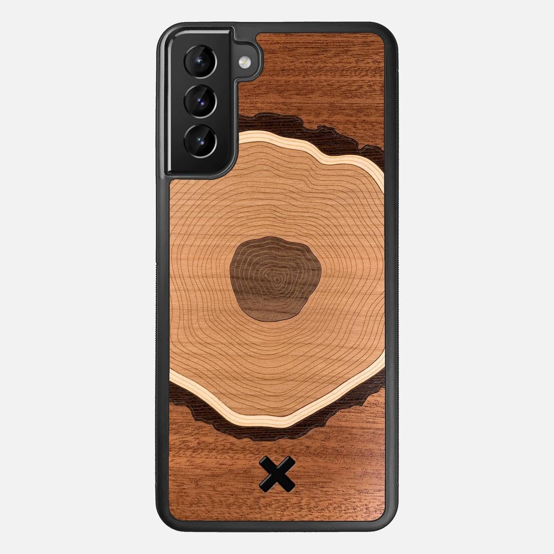 Arbor Case for the Samsung Galaxy S21 Plus featuring a Sapele, Wenge, Maple, Cherry, and Walnut Wood backer with the Keyway X Mark#Phone Model_Galaxy S21 Plus