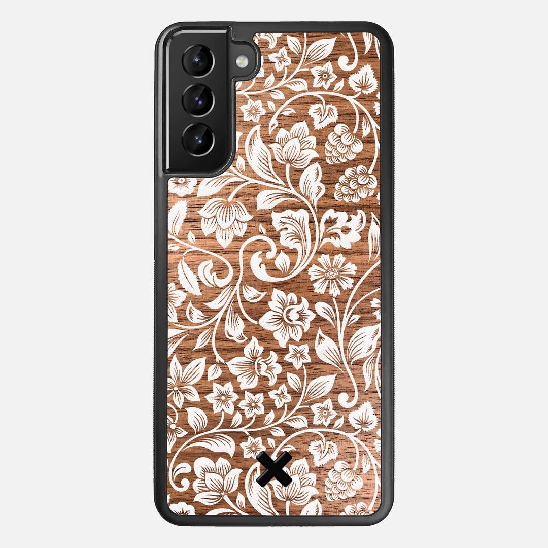 Blossom Case for the Samsung Galaxy S21 Plus featuring a UV Printed Walnut Wood backer with the Keyway X Mark#Phone Model_Galaxy S21 Plus