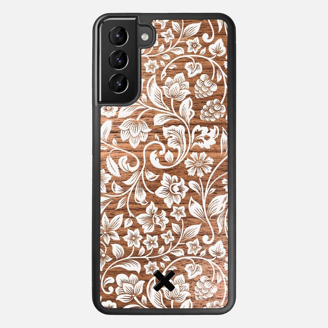 Blossom Case for the Samsung Galaxy S21 Plus featuring a UV Printed Walnut Wood backer with the Keyway X Mark#Phone Model_Galaxy S21 Plus