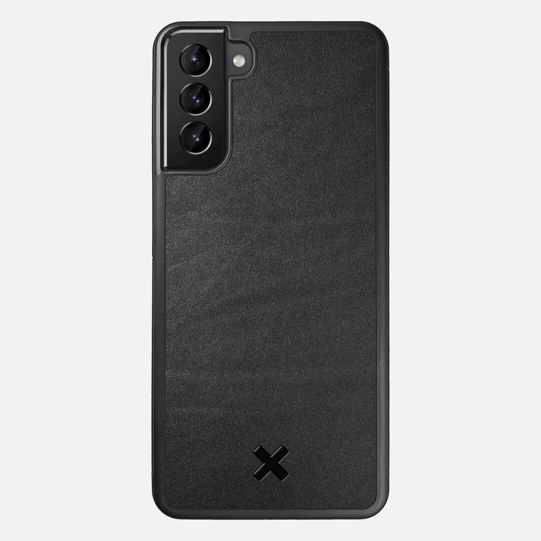 Charcoal Leather Case for the Samsung Galaxy S21 Plus featuring a Genuine Leather backer with the Keyway X Mark#Phone Model_Galaxy S21 Plus