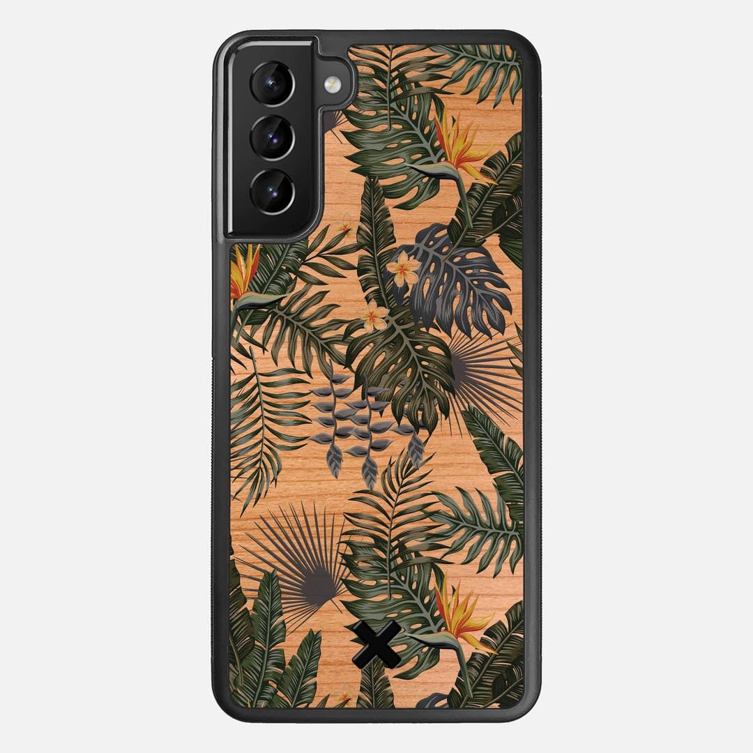 Flora Case for the Samsung Galaxy S21 Plus featuring a UV Printed Cherry Wood backer with the Keyway X Mark#Phone Model_Galaxy S21 Plus