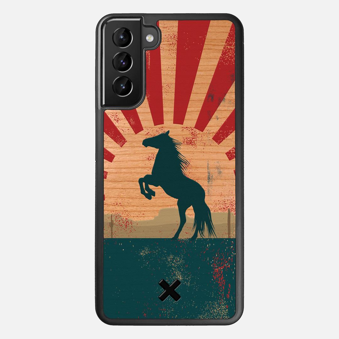 Mustang Case for the Samsung Galaxy S21 Plus featuring a UV Printed Cherry Wood backer with the Keyway X Mark#Phone Model_Galaxy S21 Plus