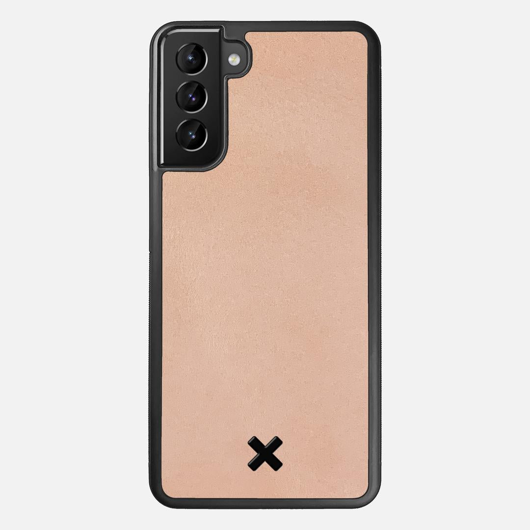 Natural Leather Case for the Samsung Galaxy S21 Plus featuring a Genuine Leather backer with the Keyway X Mark#Phone Model_Galaxy S21 Plus