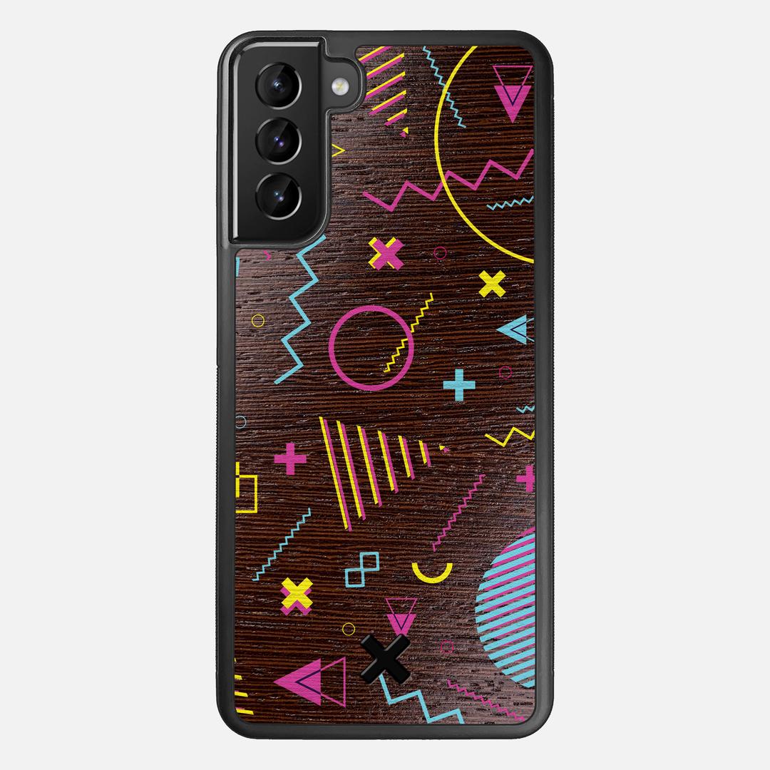 Neon Case for the Samsung Galaxy S21 Plus featuring a UV Printed Wenge Wood backer with the Keyway X Mark#Phone Model_Galaxy S21 Plus