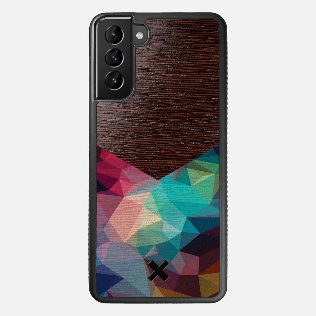 Prism Case for the Samsung Galaxy S21 Plus featuring a UV Printed Wenge Wood backer with the Keyway X Mark#Phone Model_Galaxy S21 Plus
