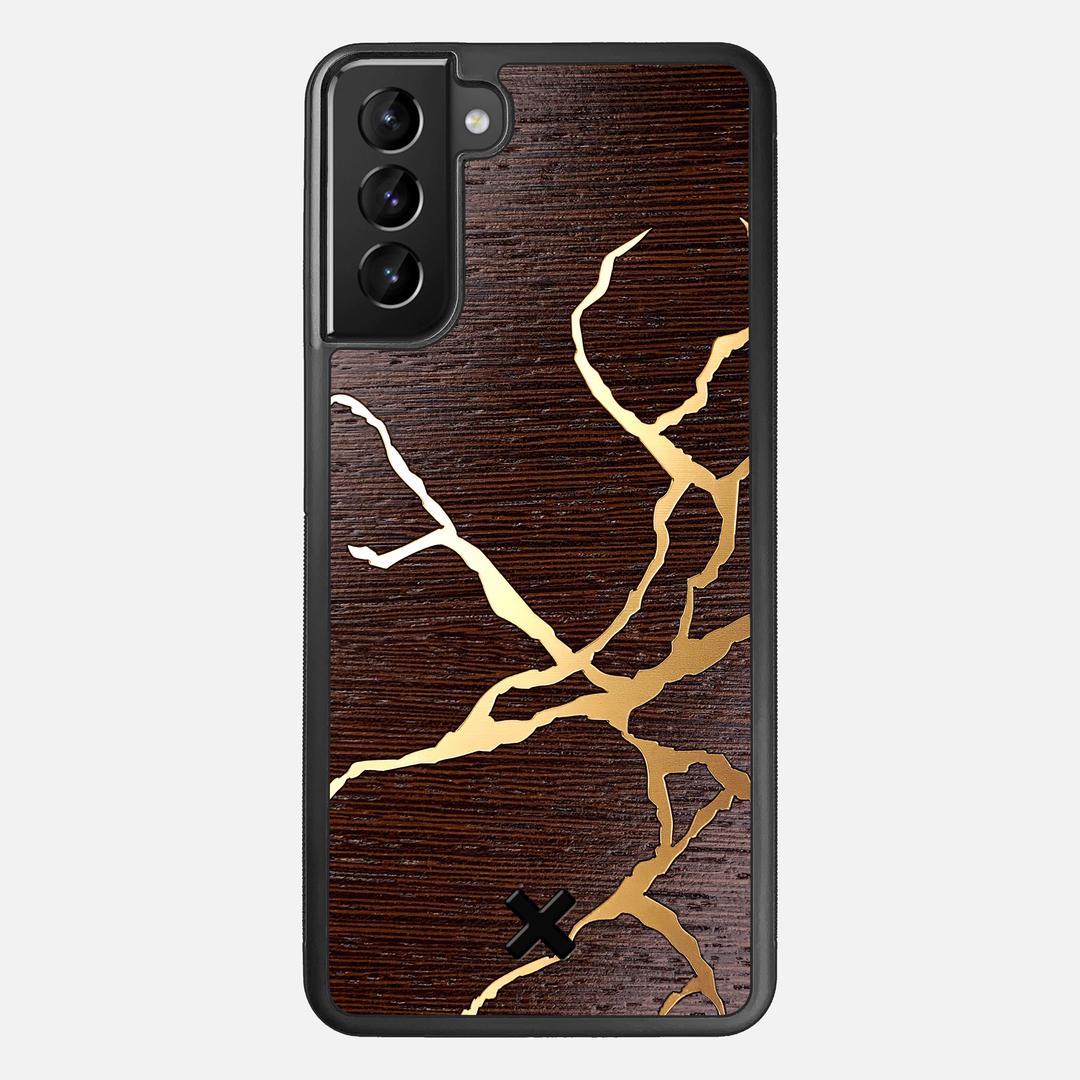 Restore Case for the Samsung Galaxy S21 Plus featuring a Gold and Wenge Wood backer with the Keyway X Mark#Phone Model_Galaxy S21 Plus