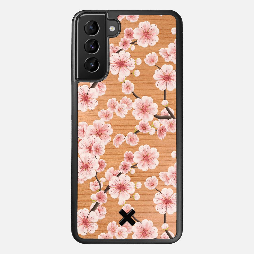Sakura Case for the Samsung Galaxy S21 Plus featuring a UV Printed Cherry Wood backer with the Keyway X Mark#Phone Model_Galaxy S21 Plus