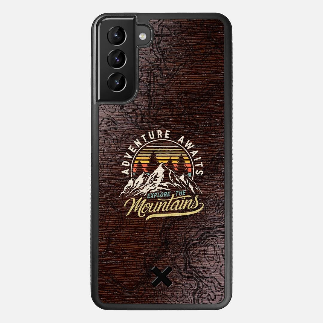 Wanderlust Case for the Samsung Galaxy S21 Plus featuring a UV Printed Wenge Wood backer with the Keyway X Mark#Phone Model_Galaxy S21 Plus