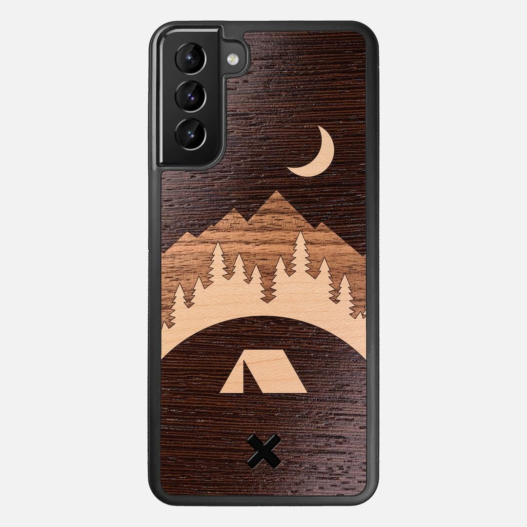 Woodland Case for the Samsung Galaxy S21 Plus featuring a Wenge, Maple, and Walnut Wood backer with the Keyway X Mark#Phone Model_Galaxy S21 Plus