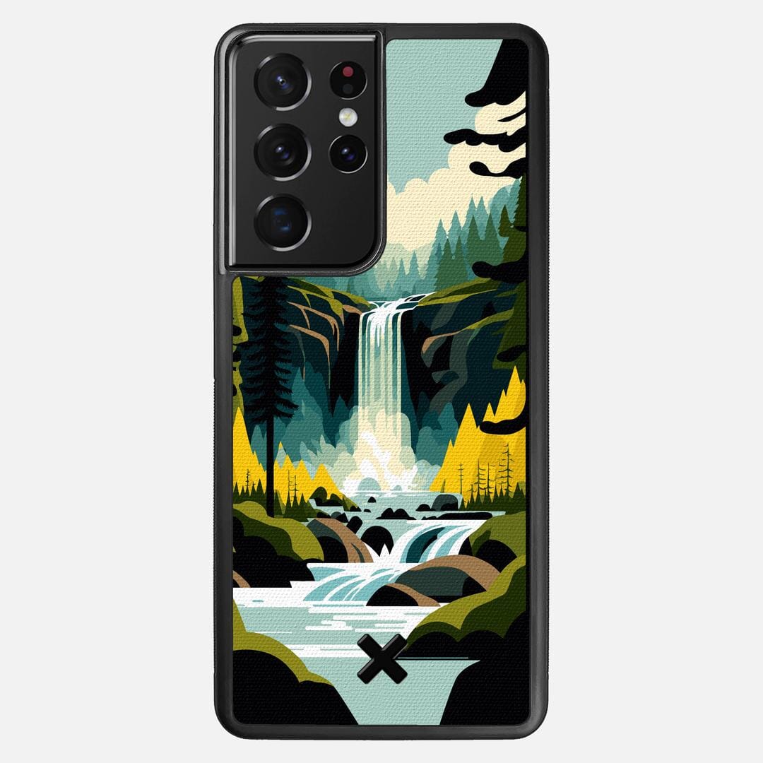 Cascade Case for the Samsung Galaxy S21 Ultra featuring a UV Printed Cotton Canvas backer with the Keyway X Mark#Phone Model_Galaxy S21 Ultra