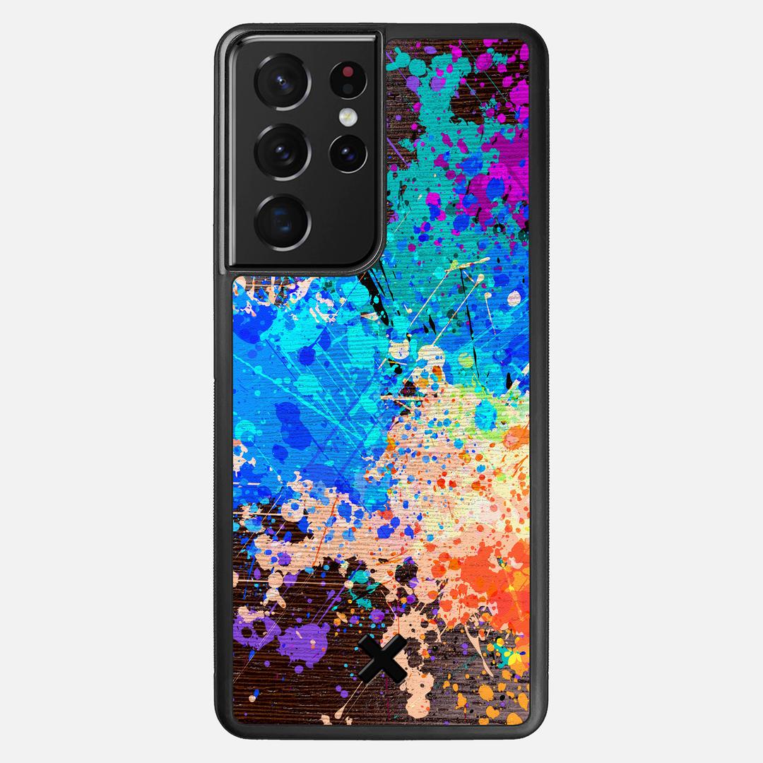 Chroma Case for the Samsung Galaxy S21 Ultra featuring a UV Printed Wenge Wood backer with the Keyway X Mark#Phone Model_Galaxy S21 Ultra