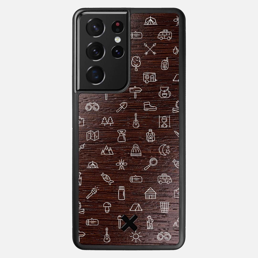 Gear Case for the Samsung Galaxy S21 Ultra featuring a UV Printed Wenge Wood backer with the Keyway X Mark#Phone Model_Galaxy S21 Ultra