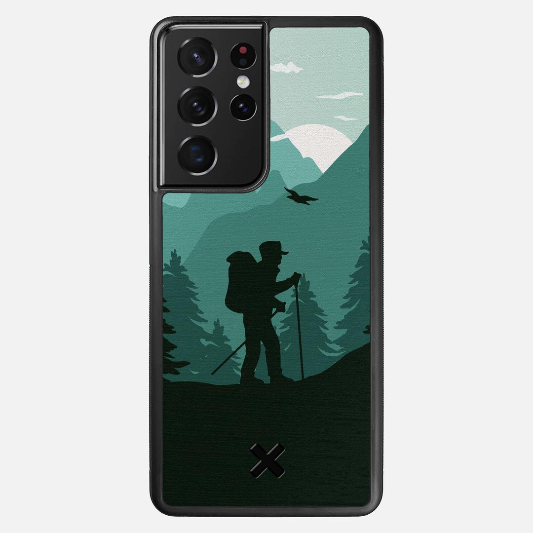 Hiker Case for the Samsung Galaxy S21 Ultra featuring a UV Printed Wenge Wood backer with the Keyway X Mark#Phone Model_Galaxy S21 Ultra