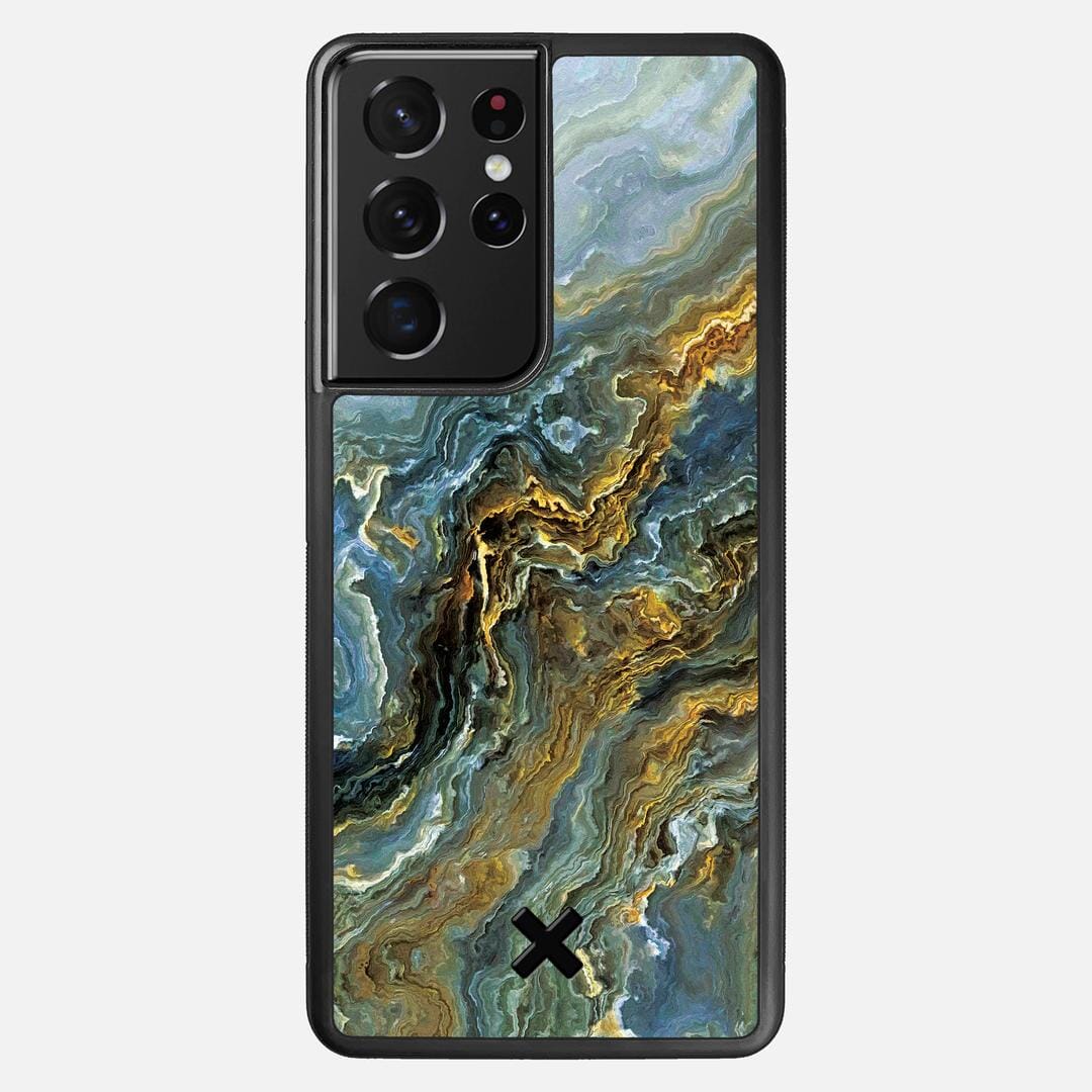 Indigo Case for the Samsung Galaxy S21 Ultra featuring a UV Printed Wenge Wood backer with the Keyway X Mark#Phone Model_Galaxy S21 Ultra