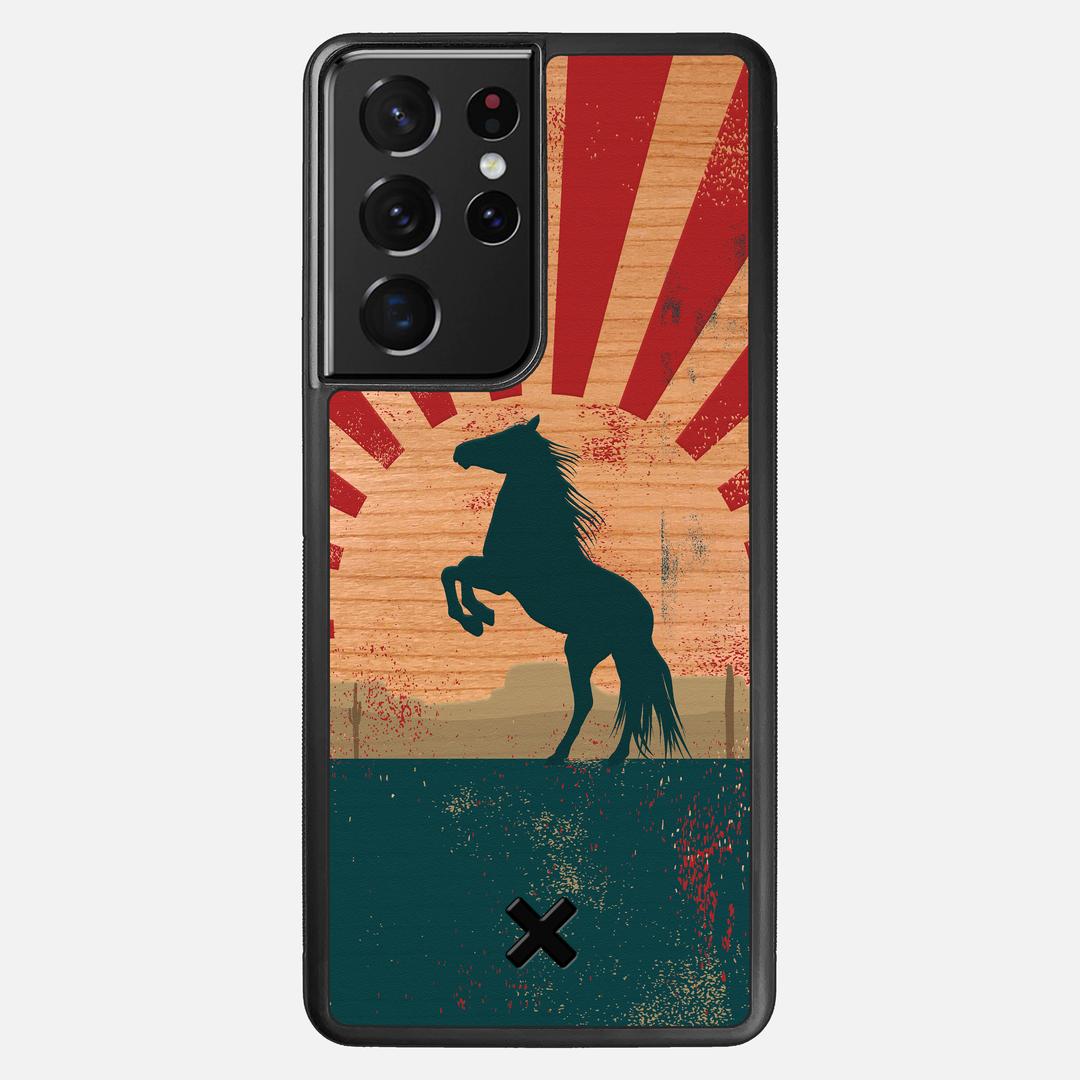 Mustang Case for the Samsung Galaxy S21 Ultra featuring a UV Printed Cherry Wood backer with the Keyway X Mark#Phone Model_Galaxy S21 Ultra