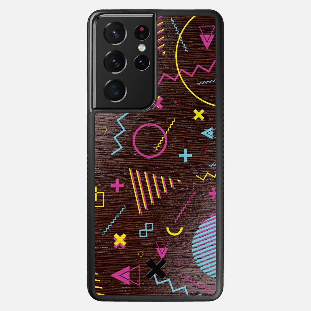 Neon Case for the Samsung Galaxy S21 Ultra featuring a UV Printed Wenge Wood backer with the Keyway X Mark#Phone Model_Galaxy S21 Ultra