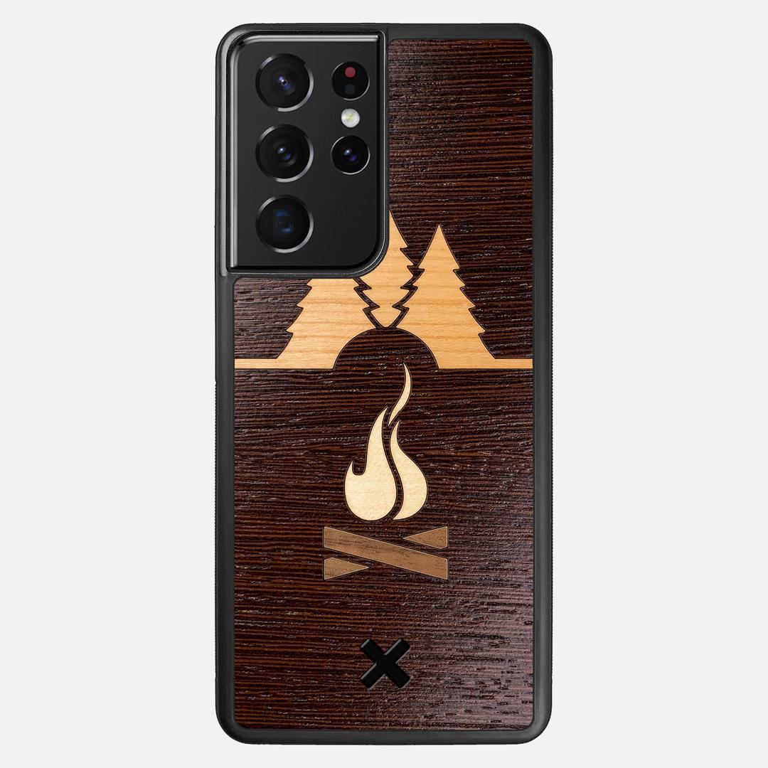 Nomad Case for the Samsung Galaxy S21 Ultra featuring a Wenge, Cherry, Maple, and Walnut Wood backer with the Keyway X Mark#Phone Model_Galaxy S21 Ultra