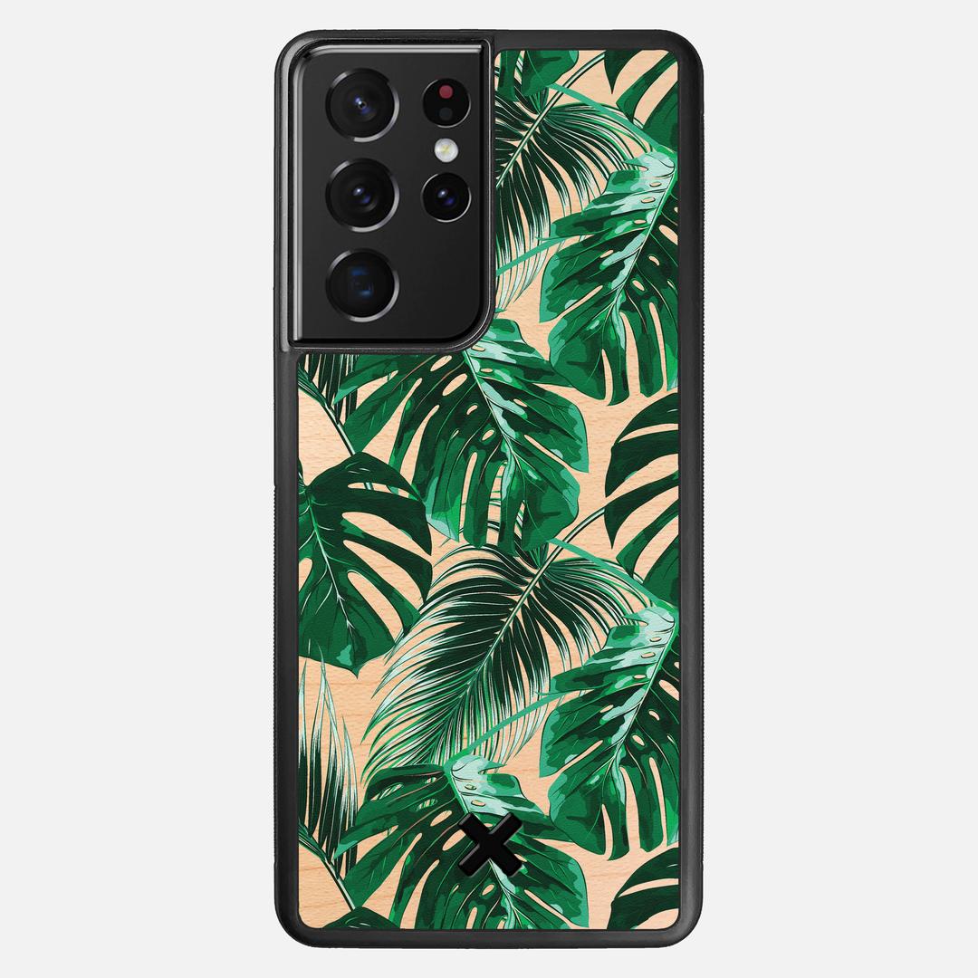 Palm Case for the Samsung Galaxy S21 Ultra featuring a UV Printed Maple Wood backer with the Keyway X Mark#Phone Model_Galaxy S21 Ultra